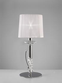 Tiffany Polished Chrome Crystal Table Lamps Mantra Shaded Table Lamps